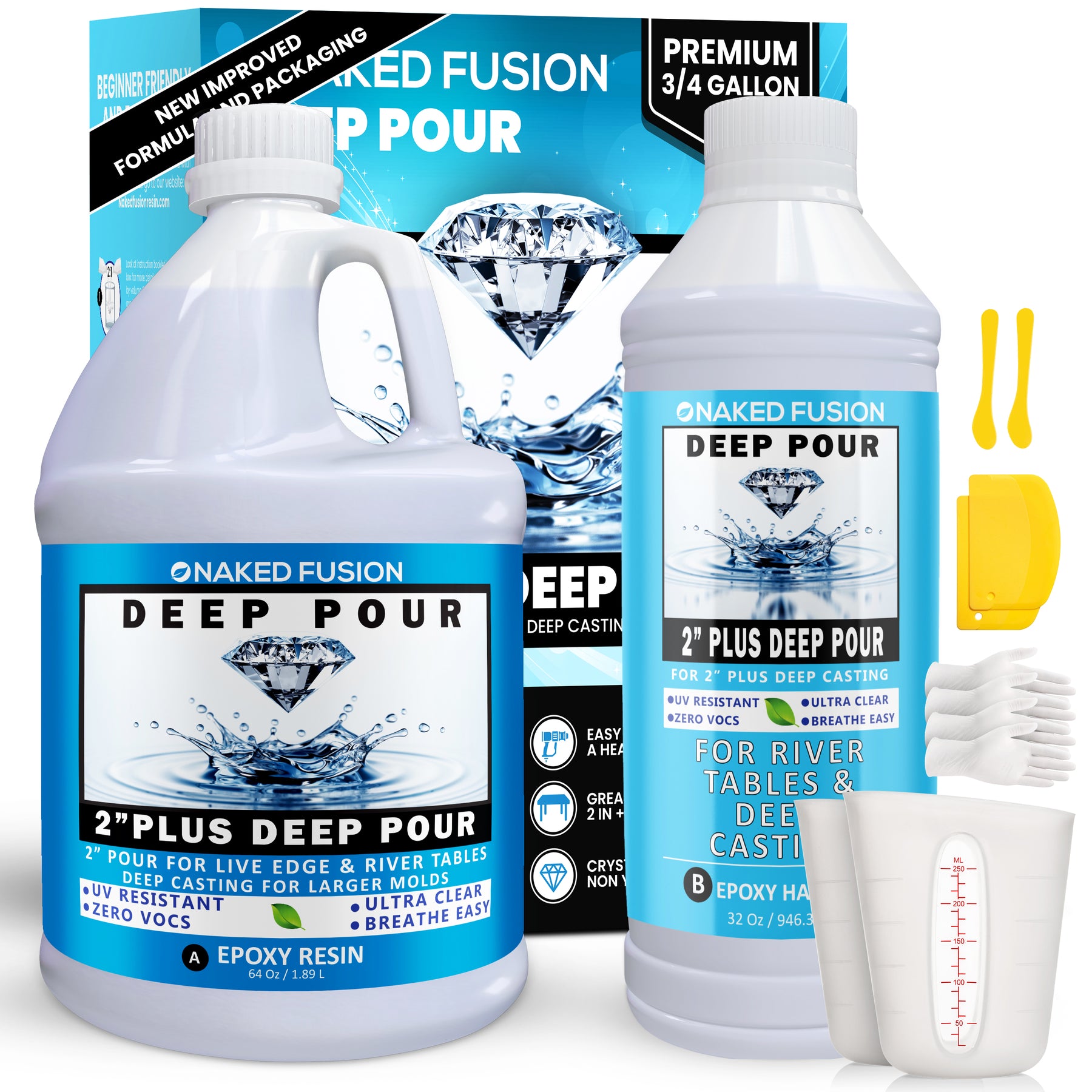 NAKED FUSION- DEEP POUR 3/4 GALLON KIT -NEW AND IMPROVED FORMULA –