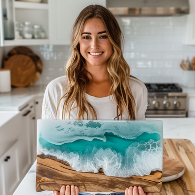 Create Stunning Art, Geodes, Ocean Wave Art, Cheese Boards, Cutting Boards, Serving Boards, Lathe Turning Tumblers and Much More!